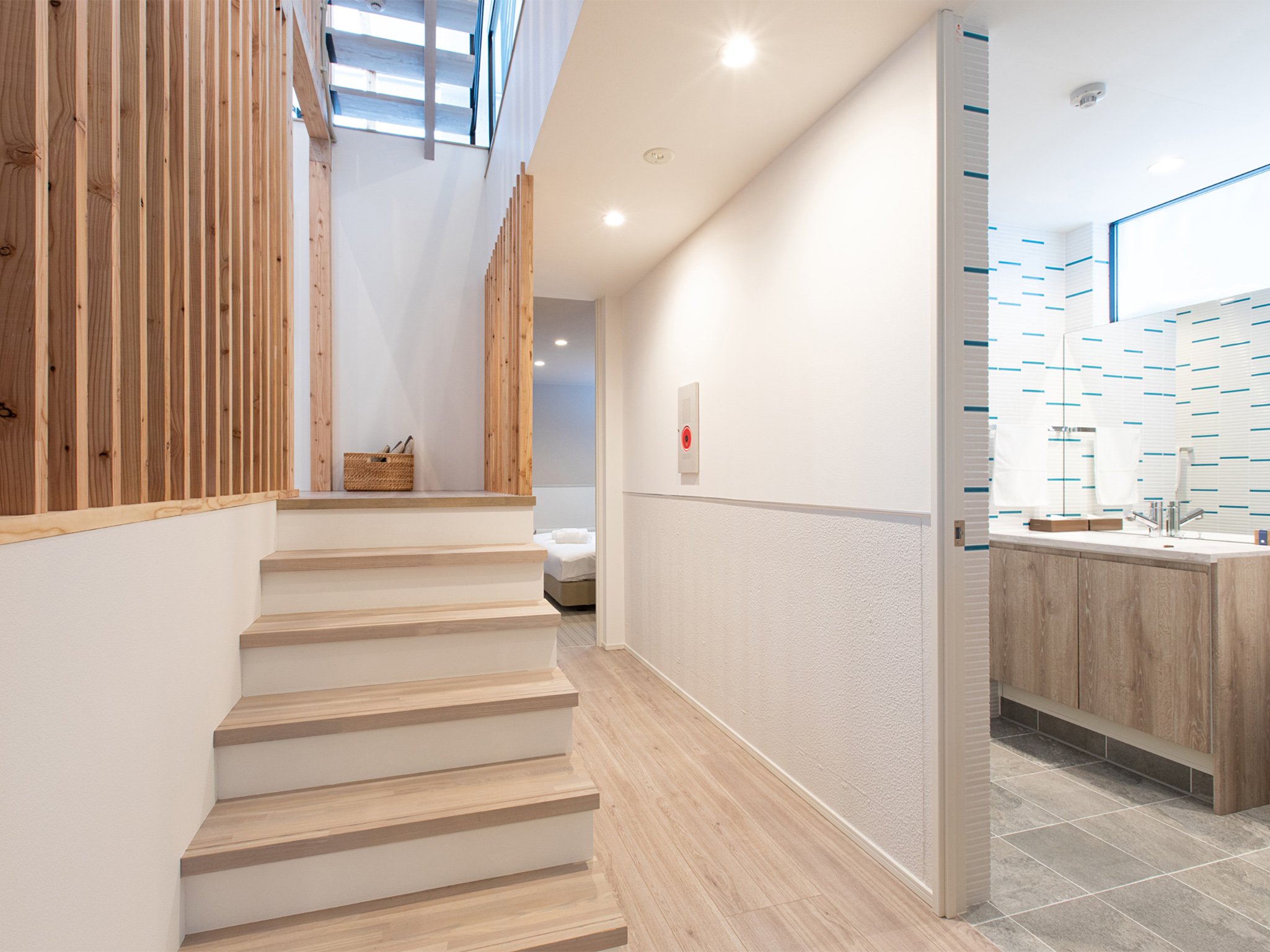 Olaf House - View of the staircase and bathroom